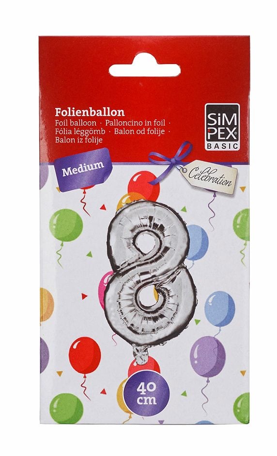 SIMPEX BASIC Celebration Folienballon 8 40 cm