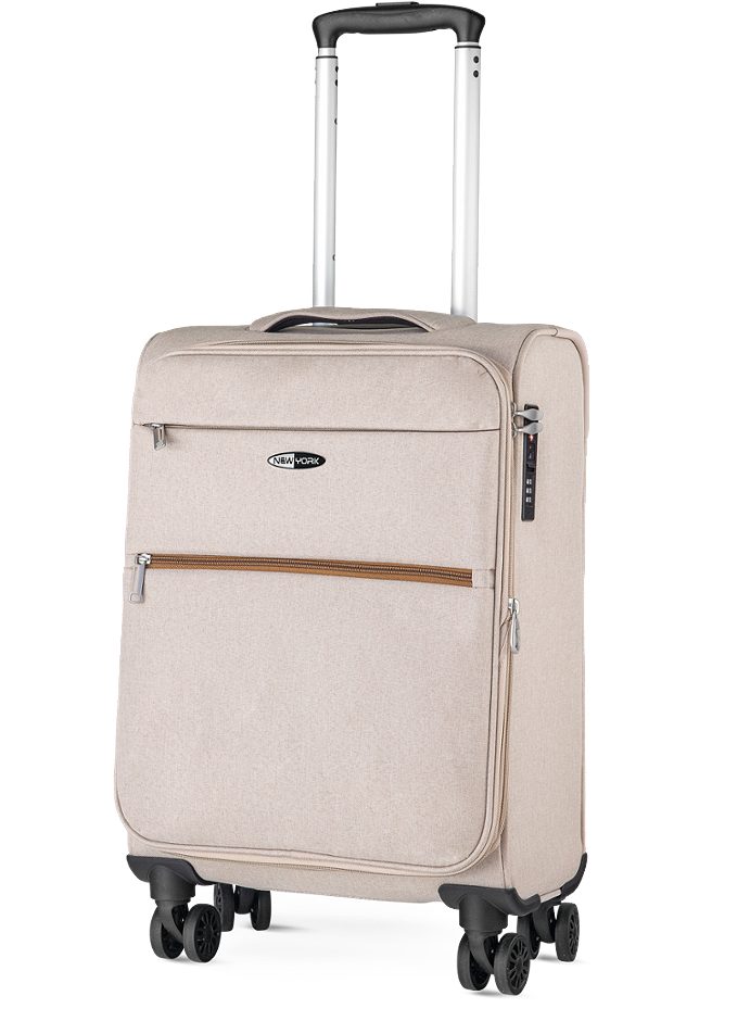 NEW YORK Exclusive Koffer Softschale Taupe 55cm