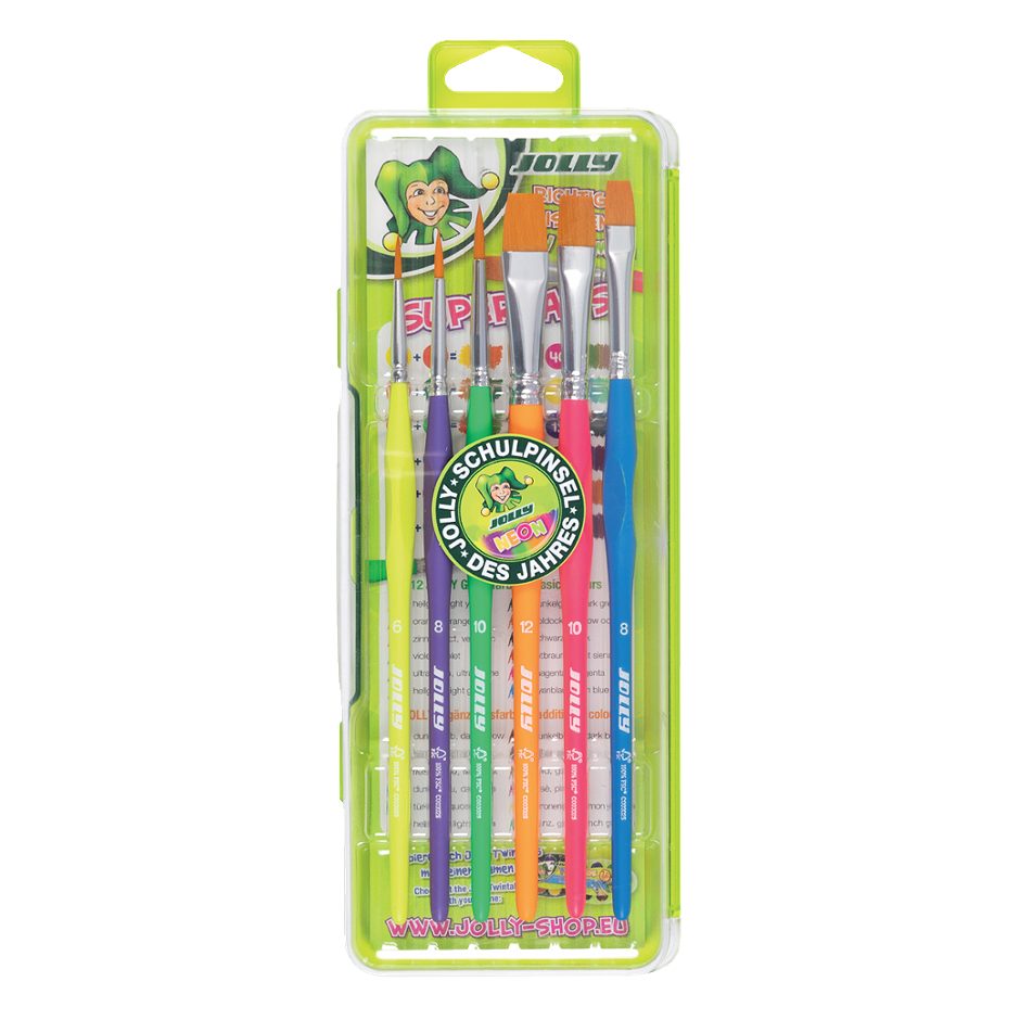 Jolly Pinselset dreikant, neon 6-teilig