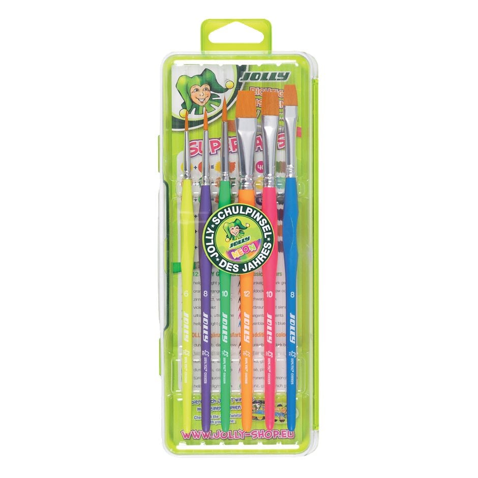 Jolly Pinselset dreikant, neon 6-teilig