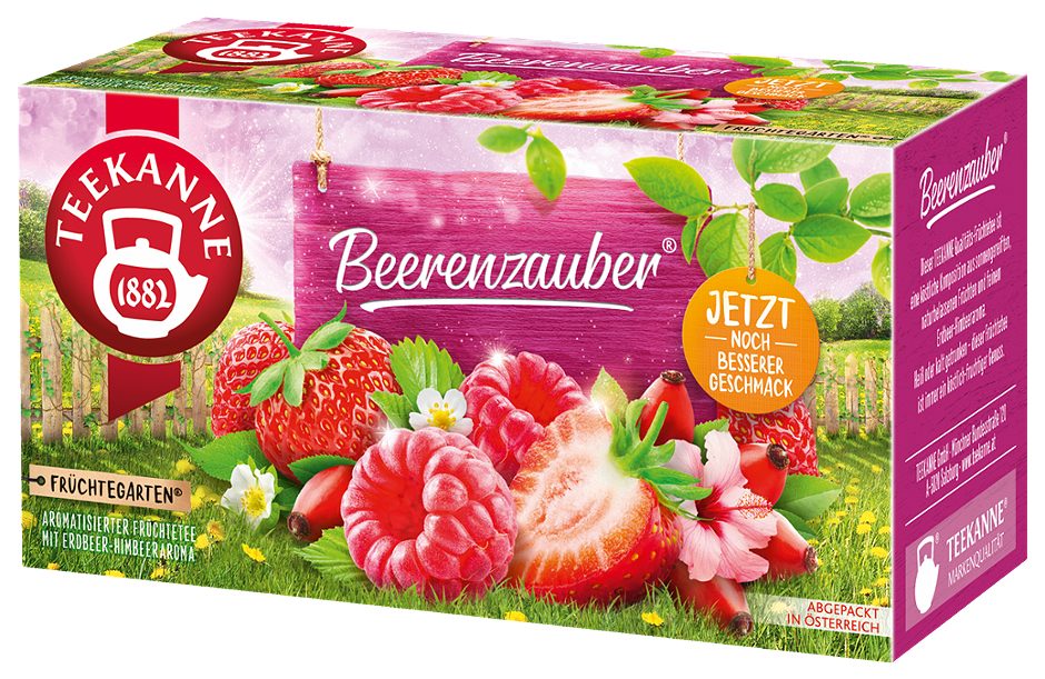 Teekanne Früchtegarten Früchteteemischung Beerenzauber 20 Teebeutel