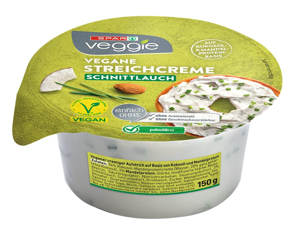 SPAR Veggie vegane Streichcreme Schnittlauch 150 G