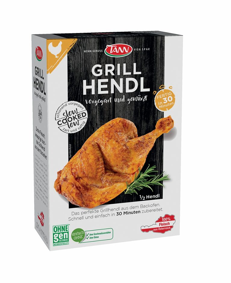 TANN Grillhendl vorgegart und gewürzt 1/2 Hendl 500 G