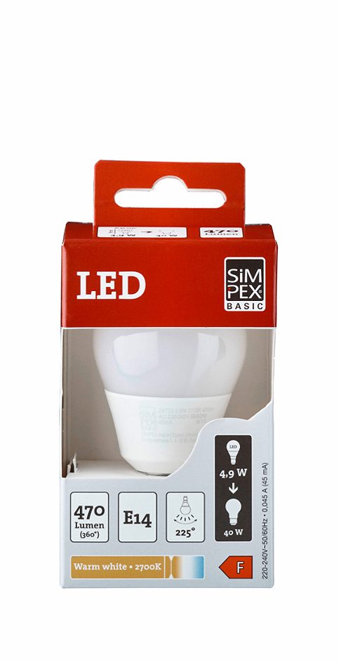 SIMPEX BASIC LED Lampe Filament G45 Matt