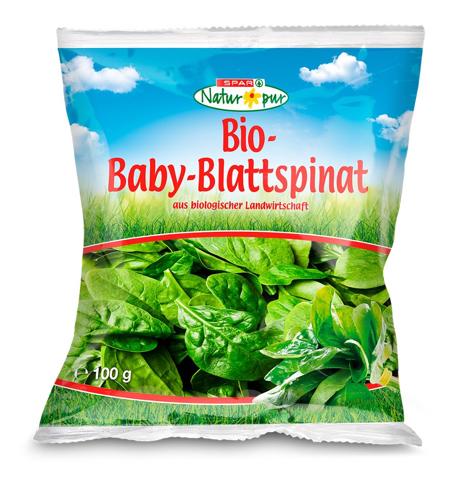 SPAR Natur*pur Bio-Baby-Blattspinat 100 G