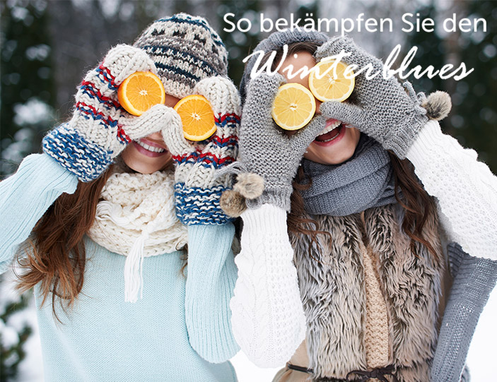 Banner mit der Aufschrift: "So bekämpfen Sie den Winterblues"-a