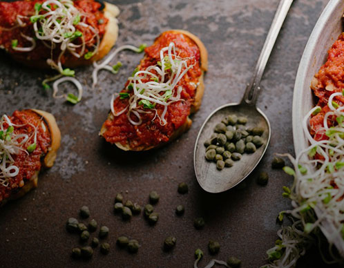 Beef Tartar Crostini