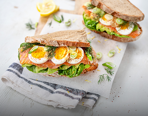 Lachs und Avocado Sandwich