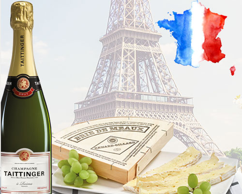 Taittinger Brut Reserve mit Brie