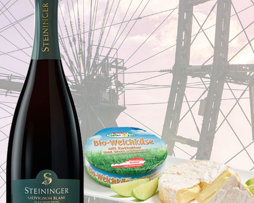 Steininger Sauvignon Blanc Sekt zu Frischkäse