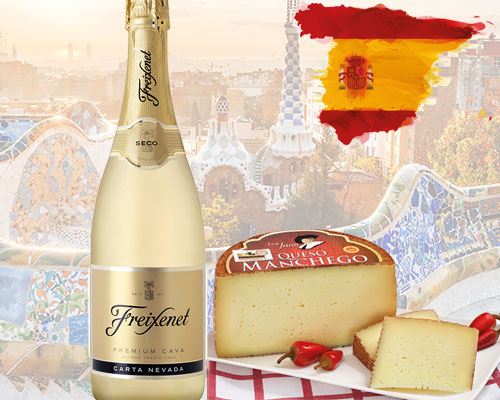 Freixenet Cava mit Manchego